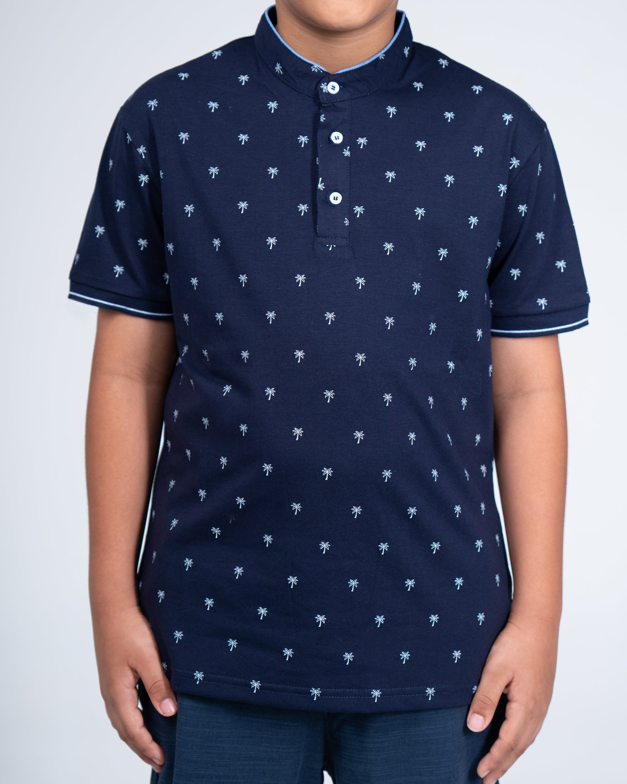 Polo Palmeras Azul Marino